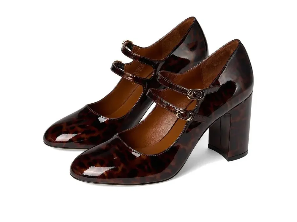 STUART WEITZMAN WOMEN'S POSH 85 MARY JANE DARK BROWN 10.5 MEDIUM